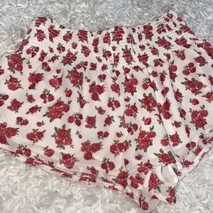 Forever 21 XS, pink flower shorts